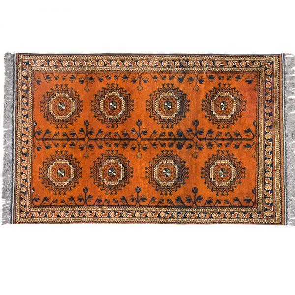 Classic Handmade Carpet Golden Afghan 1,25x1,93cm