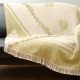 Chenille Cover Leaf Beige - Green