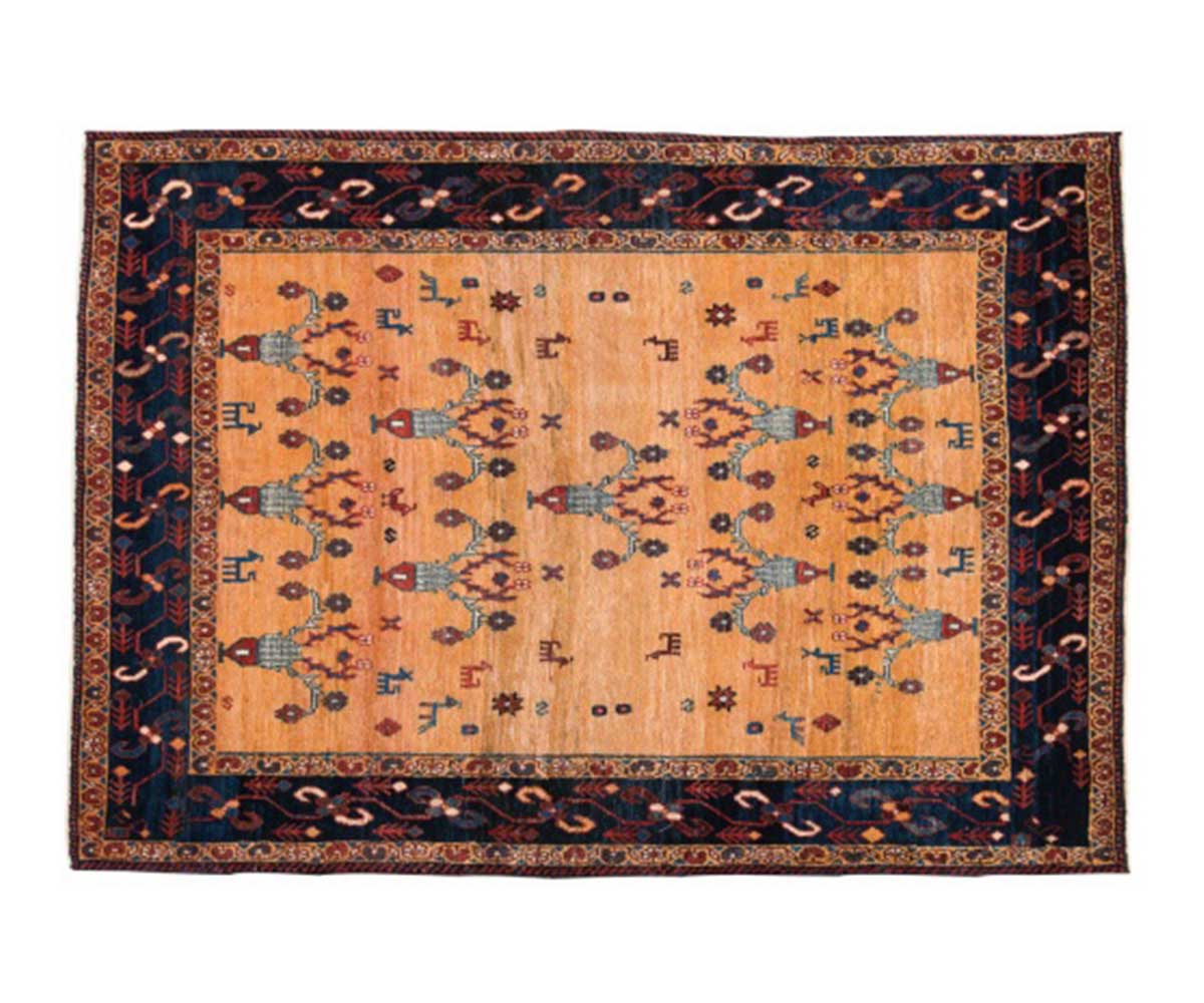 Χαλί-Κλασικό-Χειροποίητο-Gabbeh-Fein-109x153-cm-μάλλινο-πορτοκαλί-Περσία-1.jpg Χαλί Κλασικό Χειροποίητο Gabbeh Fein 109x153 cm - Image 1