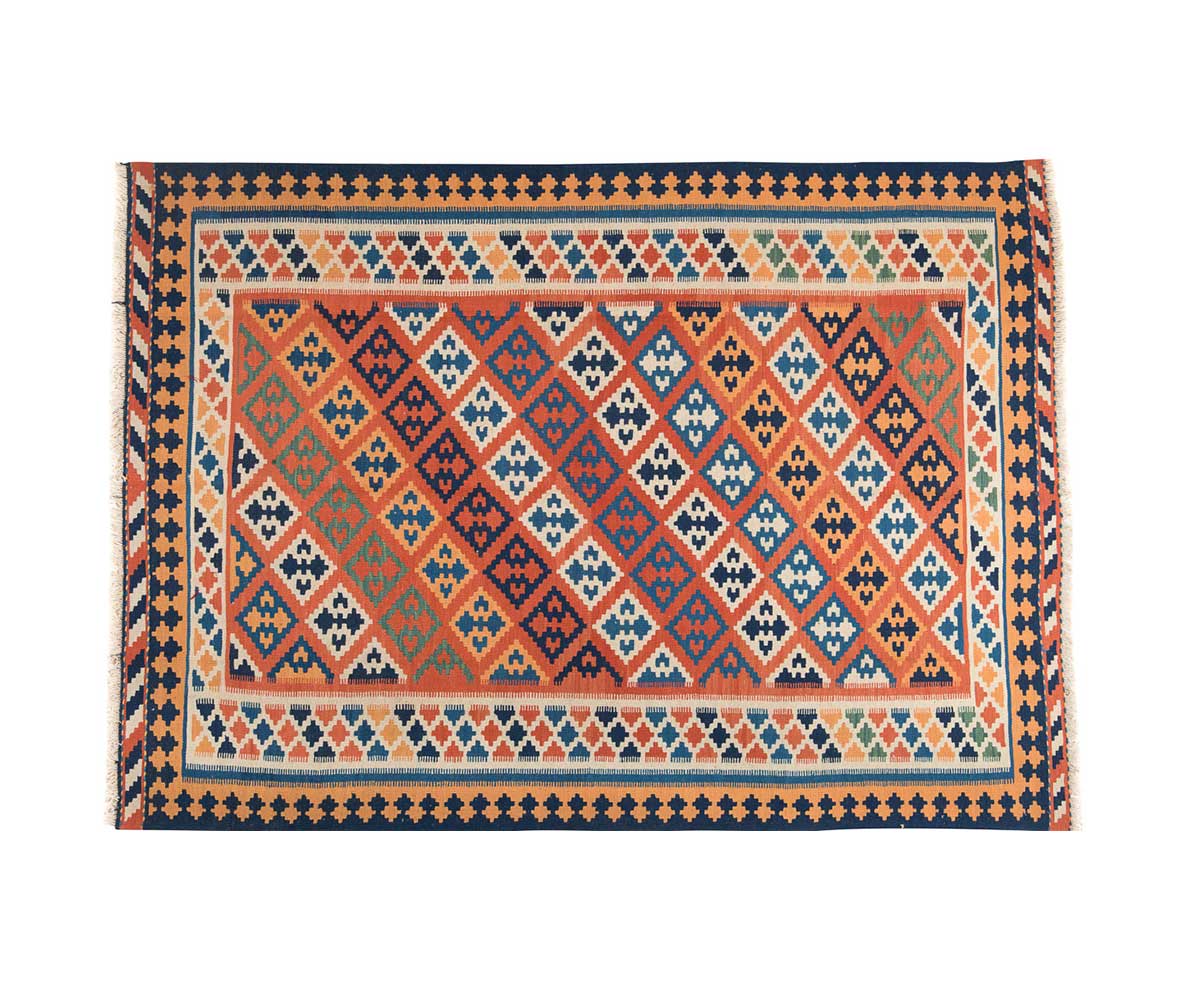 Χειροποίητο-μάλλινο-κιλίμι-159x214-κεραμιδί-Ιράν-1.jpg Χειροποίητο Κιλίμι 159x214cm - Image 1