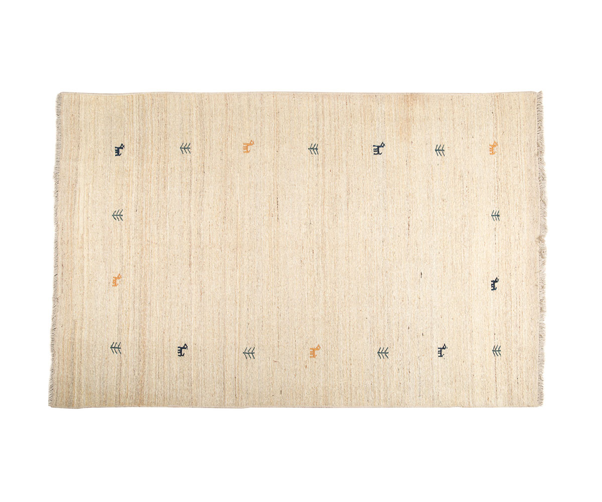 Χειροποίητομάλλινο-κιλίμι-154x244-εκρού-Ινδία-1.jpg Χειροποίητο Κιλίμι 154x244 cm - Image 1