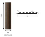 WOODLINE ACOUSTIC PANEL 30x270cm Oak Dark - Image 4